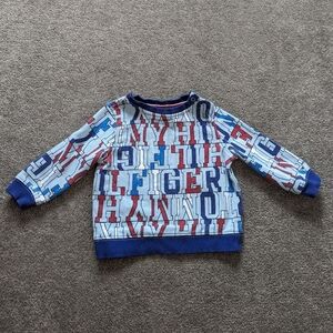 Tommy Hilfiger logo pattern blue sweatshirt kid's 18 months